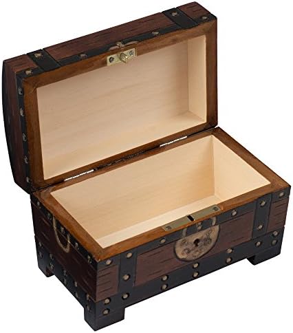 גולגולות פיראטים אוצר קופסת חזה קופסת עץ בעבודת יד פולנית קופסת תכשיטים מזכרת