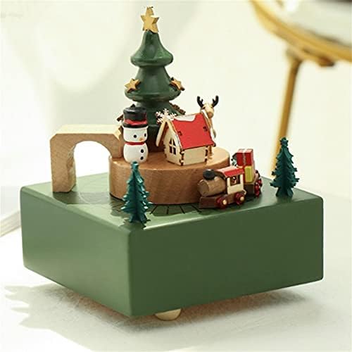 קרוסלת עץ של Slynsw קופסא מוסיקה לחג המולד מתנה ריהוט לבית רטרו קישוטי עץ קופסת מוסיקה