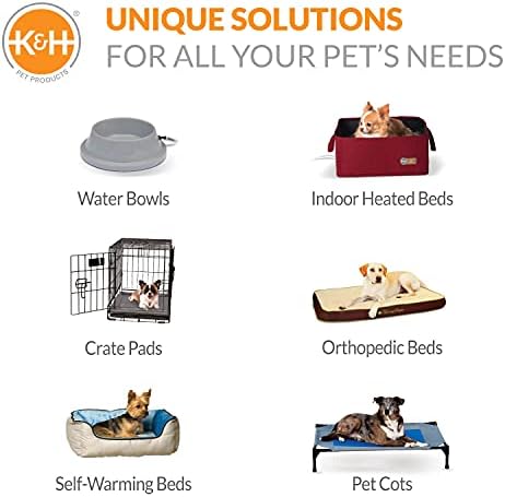 מוצרי חיות מחמד של K&H מגניבים מחצלת קירור כלבים של כרית חיות מחמד, מיטת כלבים חיצונית כרית קירור