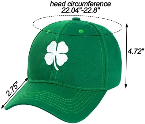 אירלנד אירי כובע יום בייסבול של סנט פטריק לגברים & מגבר; נשים שמרוק מתכוונן ירוק יום מזל כובע סנט פטריק דקור