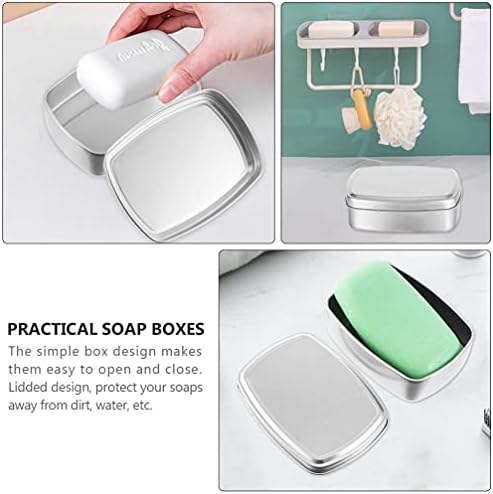 עיצוב חתונה של קאבילוק עיצוב חתונה 3 יחידות סבון אלומיניום קופסת סבון 100 פח מתכת קטן עם מכסה