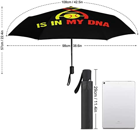 סופטבול נמצא בדי. אן. איי שלי מטריית נסיעות 3 קפלים נגד אולטרה סגול מטריות אטומות לרוח מטרייה פתוחה אוטומטית