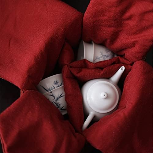 שקית אחסון של כלי תה MMLLZEL שקית אריזת ברוקד כותנה תיקי נסיעות תה קומקום תה תה אריזת אחסון סינית