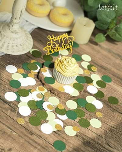 ירוק נייר קונפטי גליטר זהב ירק פיזור שולחן קישוט הפתעה קרפט אספקת מסיבת יום הולדת כלה תינוק מקלחת בנות מסיבת