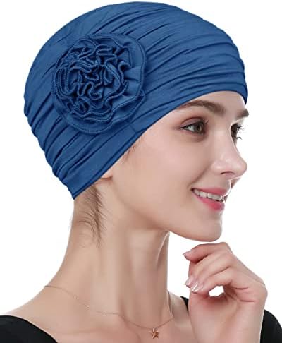 אלורם מעצב פרחים כימו מכסים לאובדן שיער כובעים סרטן הובלה לנשים