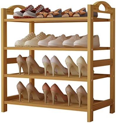 מתלים נעליים KMMK 4 שכבות נעלי במבוק מתלה משדרג עקבים גבוהים מארגן מארגן מדף נעליים לסלון מסדרון סלון רב-פונקציונלי