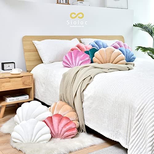 כריות מעטפת סיולוק, כריות זריקת מבטא בצורת צדף, כרית רצפת כרית כרית דקורטיבית למיטת ספה
