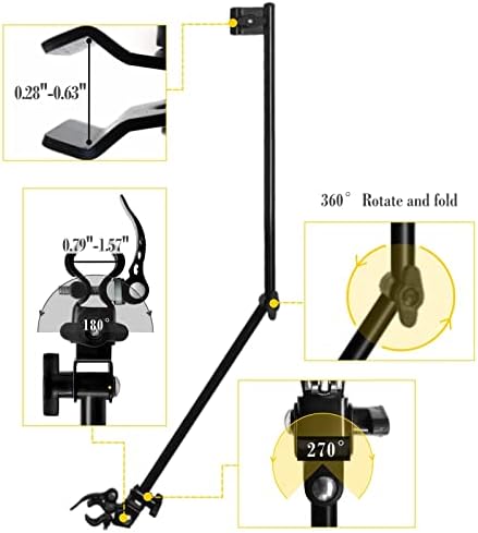 מטריית גולף של Hobvo Upf 50+ עם מהדק אוניברסלי מתכוונן, מטריות ניידות לגשם, ידני פתוח וקרוב, לכיסא חוף, עגלת גולף,