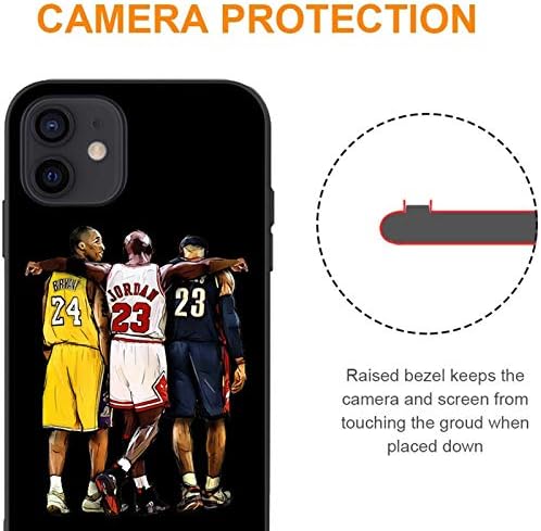 תואם לאייפון 12/12 Pro Case, נושא ספורטאי כדורסל אגדי המיועד לאייפון 12/12 Pro Case 6.1 אינץ 'כיסוי