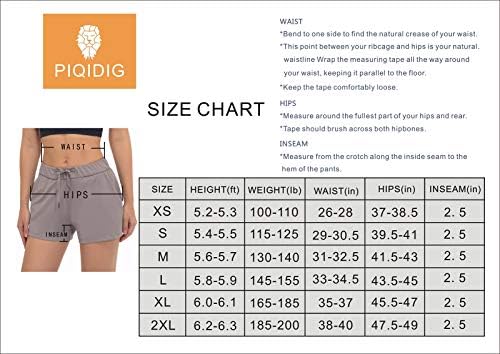מכנסיים קצרים של Piqidig Womens רצים לקיץ לריצת אתלטים מזדמנים אימון טיולים כושר מכנסיים קצרים מכנסי טרקלין