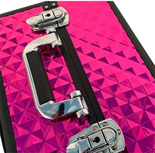 Genigw Multi-Layer Trolley Equaup מזוודה איפור נייד מזוודה מתגלגלת קעקוע קעקוע יופי מזוודה
