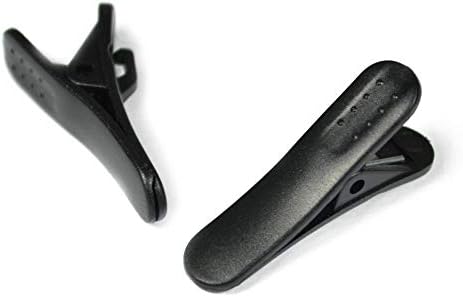 6 יחידים מחזיק קליפ כבל כבל אוזניות צבע שחור - קליפים על הבגדים שלך כדי לשמור על חוט המיקרופון של אוזניות במקום