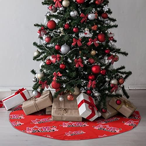 אהבה ריקוד עץ חג המולד חצאית קטיפה רכה אדומה מכוסה למסיבת חג המולד קישוטים חגיגיים