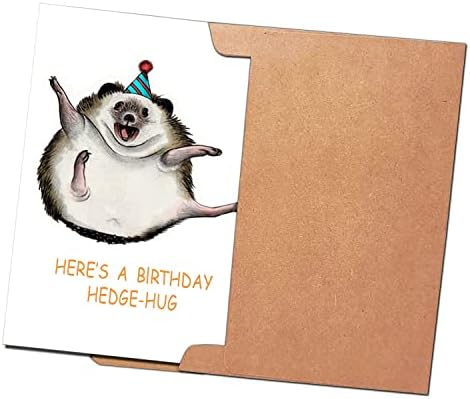 קלף יום הולדת של קיפוד Aonuowe כרטיסי יום הולדת מצחיקים לבנים ולבנות