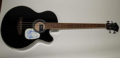 ג'ין סימונס ופול סטנלי חתמו על חתימה איבנז גיטרה בס אקוסטית - נשיקה