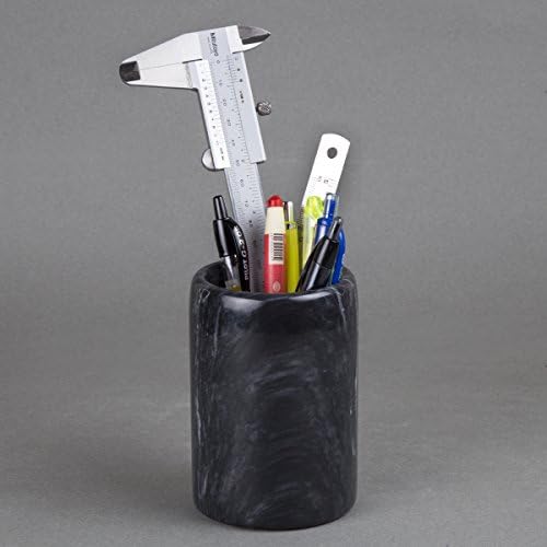 בית יצירתי טבעי שחור שחור עט עיפרון מחזיק כוס שולחן שולחן שולחן עבודה לקישוט משרדי אמבטיה ביתי, 3.3