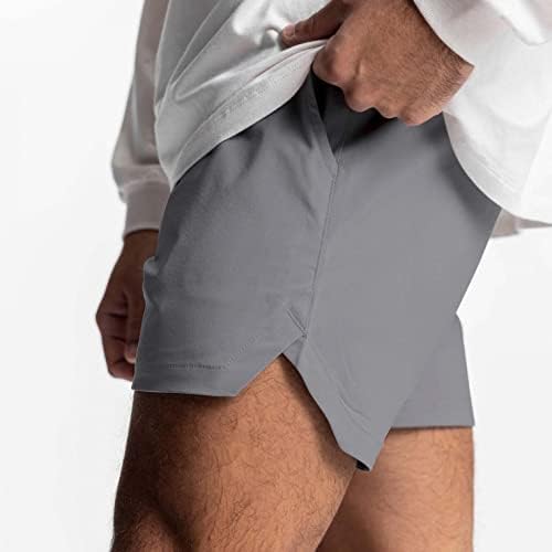 מכנסיים קצרים XXZY לגברים, מכנסיים קצרים של 5 אינץ 'לגברים מהיר אימון יבש המריצה מכנסיים קצרים עם מכנסיים אתלטים