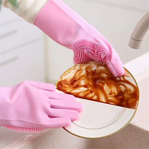 כפפות מטבח ניקוי לשטיפת כלים מקרצף רך גומי כלים לשטיפת כלים כביסה ביתית קערות כפפות כלים