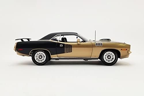 דגם מכוניות צעצוע 1971 פלימות ' חמי ברקודה עם ויניל למעלה, עלה זהב-פסגת 1806126 וולט-1/18 סולם