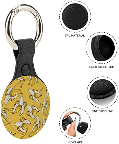 מתוק בננות מחזיק עבור מפתח טבעת מגן מקרה כיסוי איתור תג עבור ארנק מטען חיות מחמד