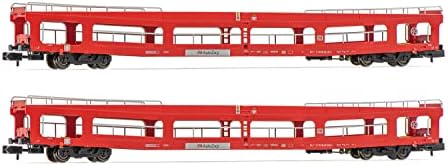רכבת ארנולד-רכבים 4354 ד. ב. אוטוזוג, חבילה של 2 יחידות, מעביר מכוניות ד. ד. מ., צבע אדום, תקופה