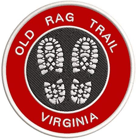 שביל סמרטוטים ישן, וירג'יניה טיולים רגליים מגף רקום טלאי פרימיום DIY DIY ברזל או תפור תערות דקורטיבי סמל