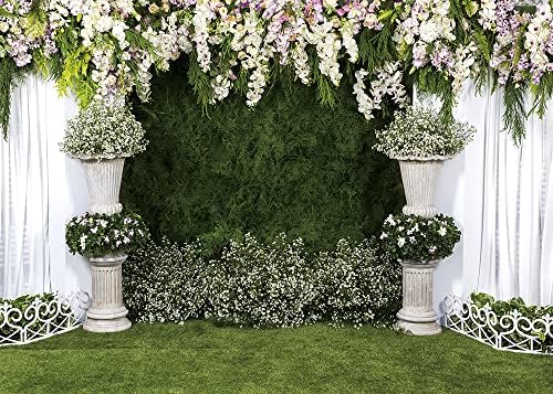 קשת חתונה פרחי צילום רקע בחוץ טקס ירוק שדה דשא פרחוני חתונה טקס מסיבת רקע
