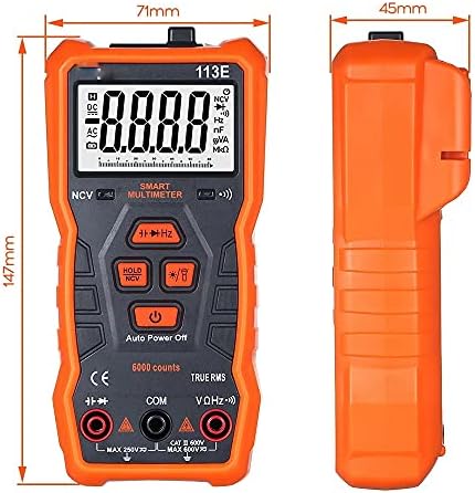 UXZDX CUJUX RM113E NCV Multimeter Digital Multimeter 6000 ספירות אוטומטית טווח AC/DC טמפרטורת מתח מדידה מד עם מסך