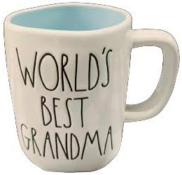 ריי דאן הטוב ביותר בעולם סבתא קרמיקה קפה, תה, מרק ספל / כוס עם כחול פנים.