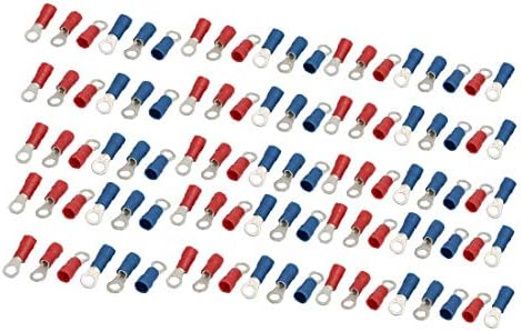 אקס-דריי 50 זוגות קרוואנים 3.5-5 מסוף קרימפ מבודד מראש עבור אוג 14-12 חוט אדום כחול (50 זוגות קרוואנים