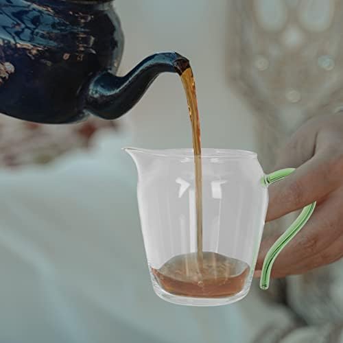 קבילוק קפה שמנת זכוכית סיני גונג קונג פו תה כוס צד ידית מחזיק שקוף קפה מחזיק ציבורי תה כוס עם מסנן עבור בית