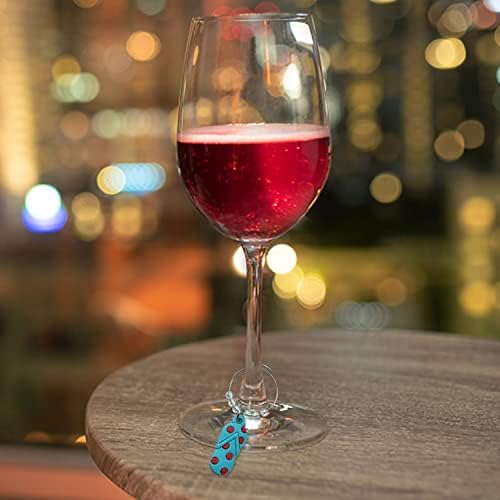 12 יחידות יין קסמי עבור גזע משקפיים ימי אלמנטים מילקר לשתות סמן תגים מצחיק יין נושאים מסיבת קישוטי
