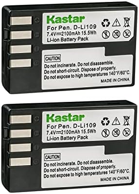 סוללה של Kastar D-Li109 עבור Pentax D-Li109, DLI109 עבודה עם Pentax K-R, K-30, K-50, K-500, KR,