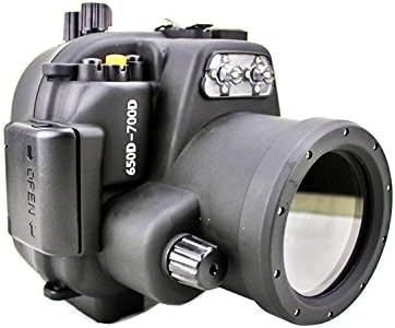 Polaroid SLR צלילה מדורגת מארז דיור מתחת למים עמיד למים למצלמת Canon 70D עם עדשה 18-55 ממ