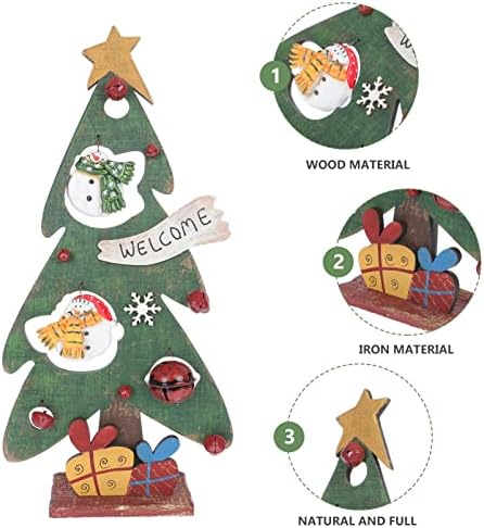 Pretyzoom ser של 4 מיני חג המולד עץ עץ חג המולד עץ חג המולד עץ חג המולד שולחן העבודה עץ עץ חג מולד עץ עם סנטה