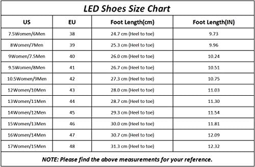 הוביל אור עד נעליים גבוהה למעלה מהבהב ריקוד נעלי ספורט לנשים גברים מתנה עם טעינה זוהר זוהר