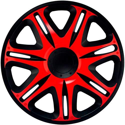 Gorecki J15512 J-TEC גלגל מכסה NASCAR, שחור/אדום, 15 אינץ '