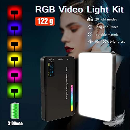 Lukeo RGB LED וידאו אור צילום צילום מלא מצלמה לוח תאורה CRI95+ 2500-9000K LCD תצוגת נעל קרה