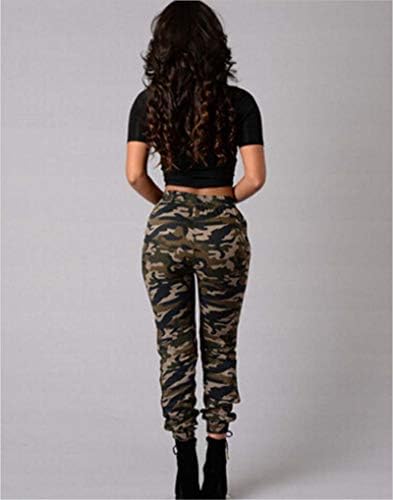 Andongnywell's Hip Lift Lift Slim Fit Jogger Cargo Camo מכנסיים לנשים תנועה מכנסיים מודפסים