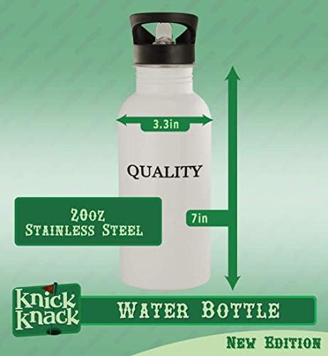 מתנות Knick Knack Hanaper - בקבוק מים מפלדת אל חלד 20oz, כסף
