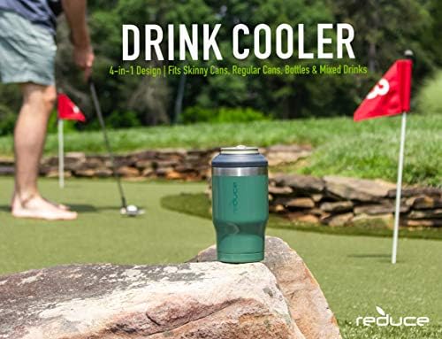 צמצם את Can Cooler - 4 -in -1 מפלדת נירוסטה מחזיק ומחזיק בקבוקי בירה, 4 שעות קר - הקירור של המשקה