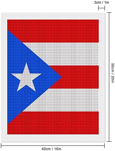 פורטו ריקו דגל דקורטיבי יהלומי ציור ערכות מצחיק 5 ד עשה זאת בעצמך מלא תרגיל יהלומי נקודות ציורי בית תפאורה