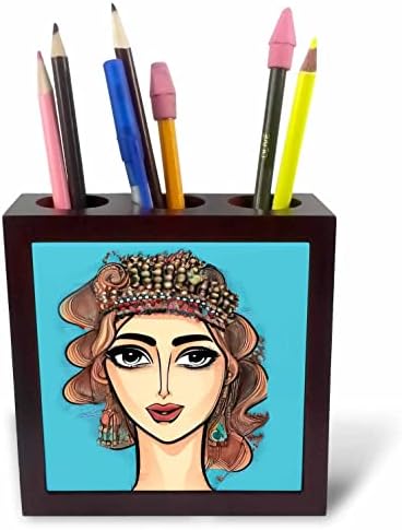 אלת היופי 3 דרוז. אישה ערבית בצבע, AI פנטסטי. - מחזיקי עט אריחים