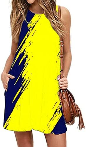 שמלת חוף MTSDJSKF, הדפס גרפי חמוד בתוספת גודל גודל O-צוואר שמלת טנק חוף חוף שמלות קיץ סקסיות לנשים