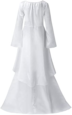 שמלת ליאנגווהי מקסי לנשים מימי הביניים רטרו שמלת שמלת גותית שרוול ארוך תחרה קוספליי מסיבת ערב