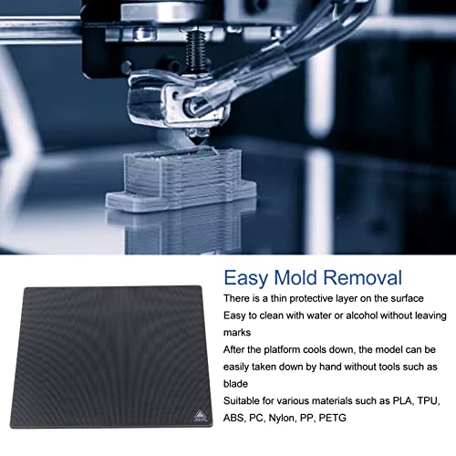 פלטפורמת מדפסת תלת מימדית, הדבקה חזקה קשיות גבוהה לשימוש חוזר של צלחת זכוכית מיטה מחוממת 235x235x4 ממ אביזר