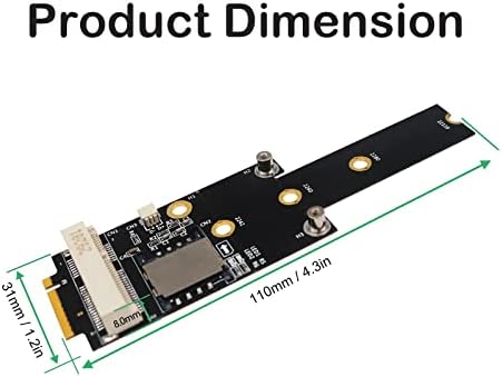 ממיר מתאם PCIE M.2 EBOXER M.2 למחשב נייד PCI E ל- NGFF M.2 מתאם A/E