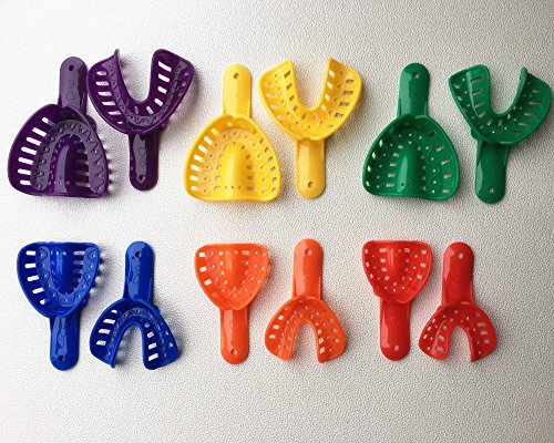 12 יחידות שיניים רושם מגש פלסטיק חדש 6 גדלים ניתנים להחלפה אוטומטית למבוגרים / ילדים
