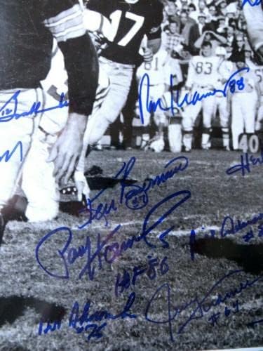 שנות ה -60 של המאה ה -19 Green Bay Packers חתימה 16x20 Photo Hornung Kramer 20 Sigs AB62524 - תמונות NFL עם