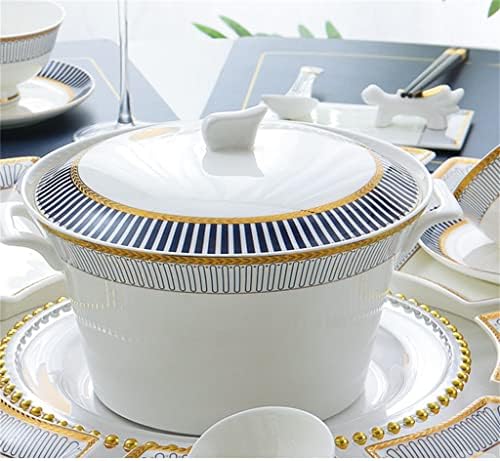 PDGJG פלטת שולחן עגול שילוב קרמיקה בית משולב שולחן צלחת צלחת צלחת קערה סט ארוחת ערב איחוד